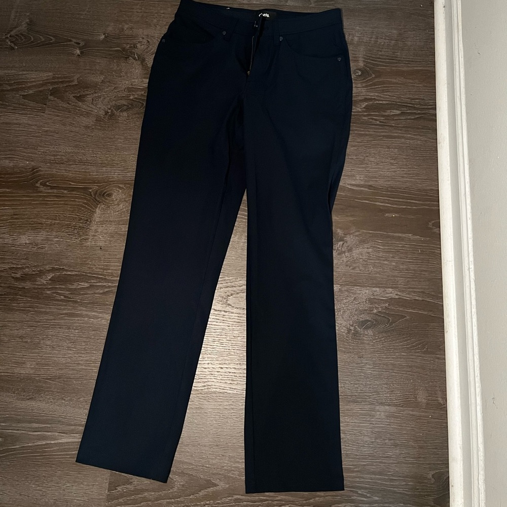 Elegant Navy Women's Straight Leg Pants